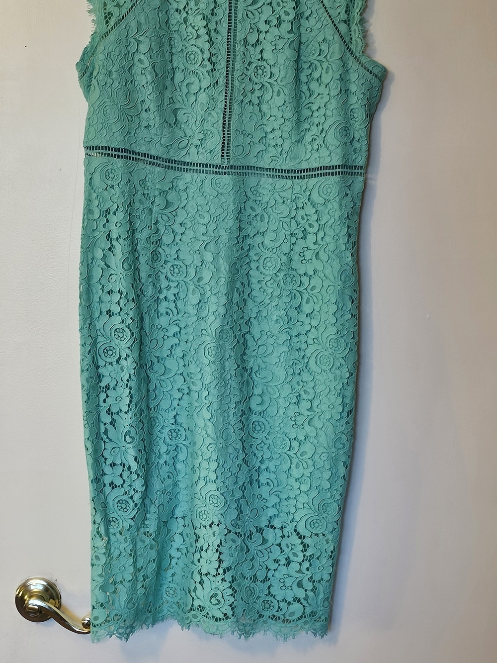 Bardot Mint Green Lace Midi Dress | US 10 / L | Worn Once